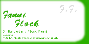 fanni flock business card
